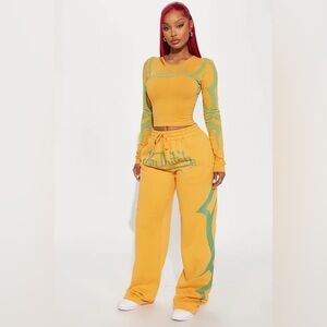 Von Dutch Women's Vibrant Yellow and Green Matching Set